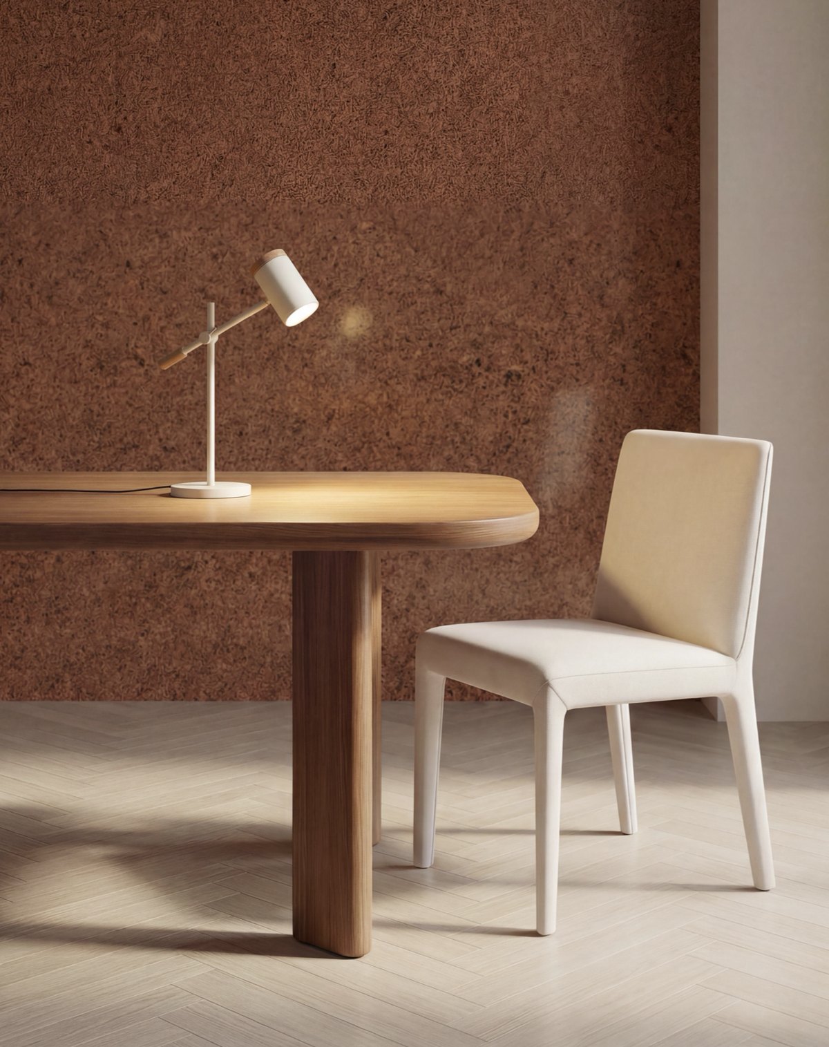 Mesa y silla en interior